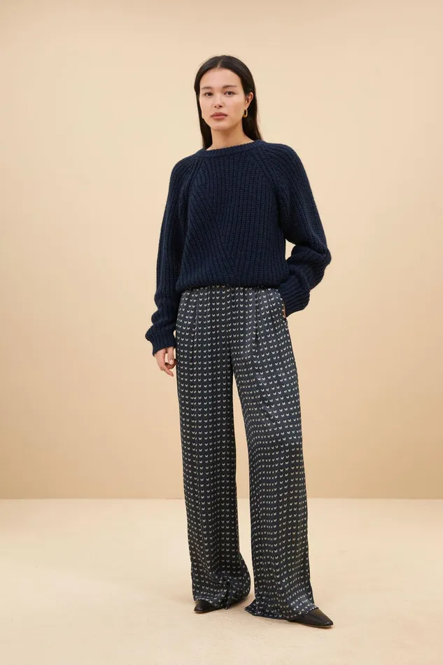 Women Trousers Bybar Benji Rastre Pants Rastre Print