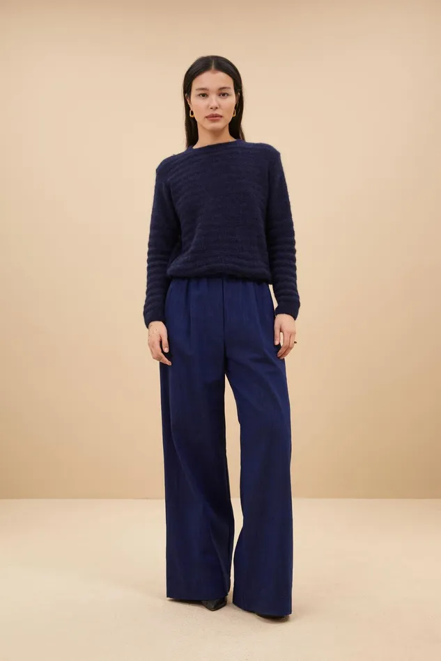 Women Trousers Bybar Benji Twill Pants Kingsblue