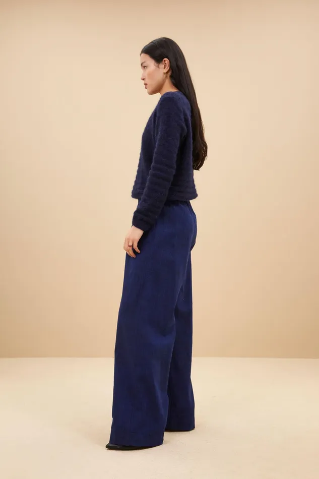 Women Trousers Bybar Benji Twill Pants Kingsblue