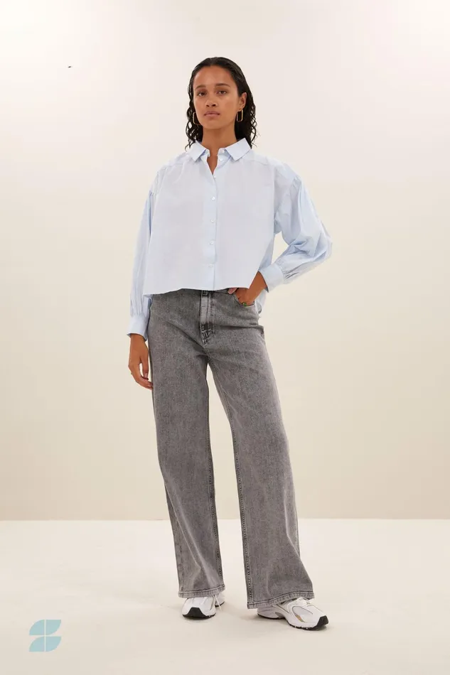 Women Trousers Bybar Lina Pant Grey Denim