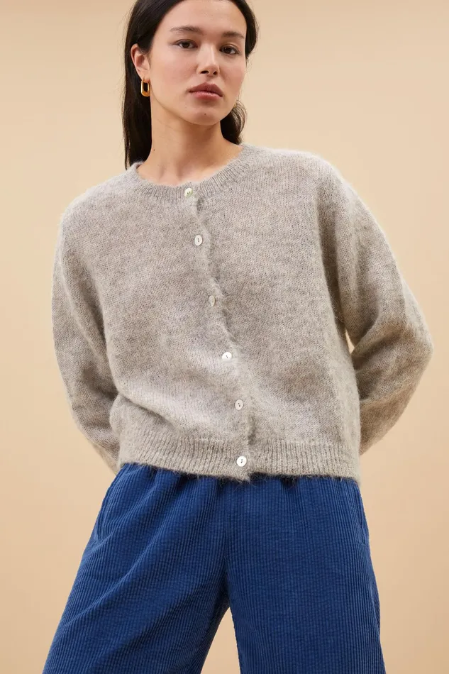 Women Trousers Bybar Mees Cord Pants Bright Oil Blue
