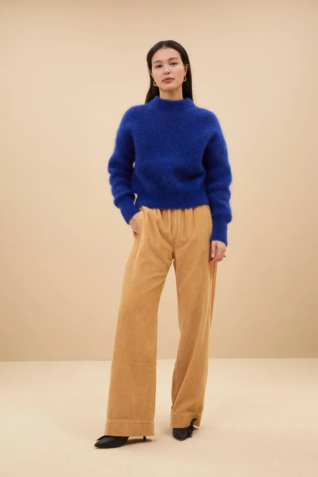 Women Trousers Bybar Mees Cord Pants Camel