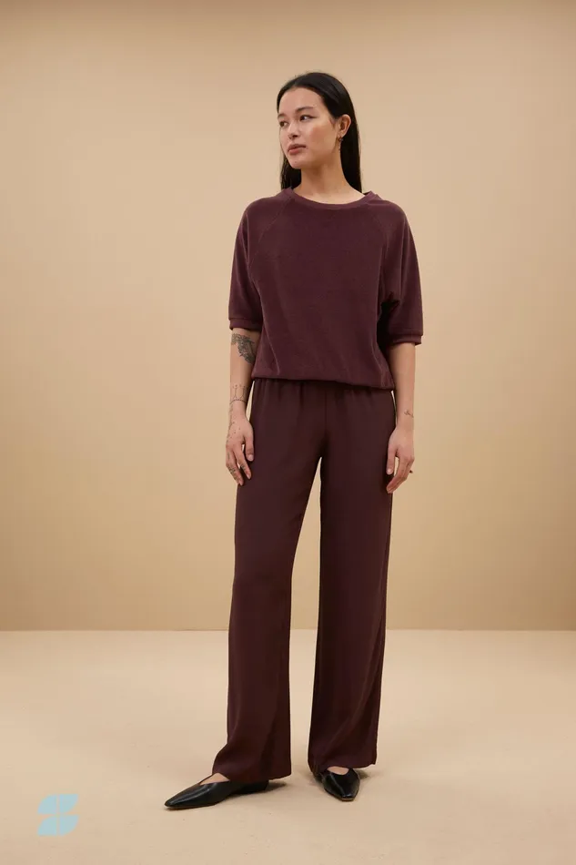 Women Trousers Bybar Robyn Viscose Pants Pecan