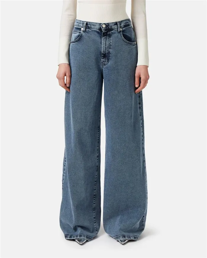 Women TROUSERS Iceberg 5 Pocket Big Flare Fit Trousers