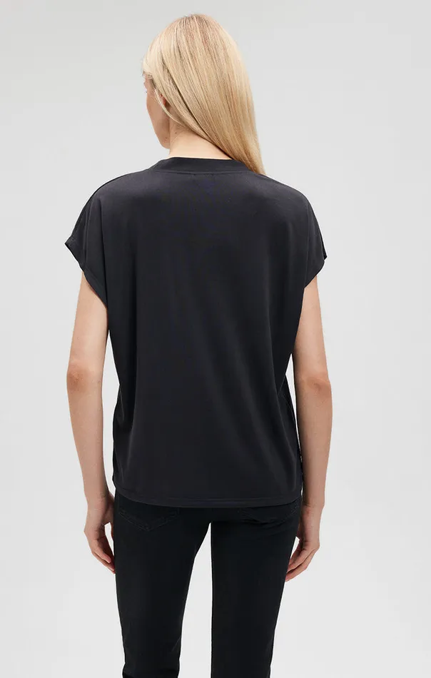 Women VNeck Shirt In Black Mavi Jeans Shirts Women VNeck Shirt In Black Mavi Jeans Shirts