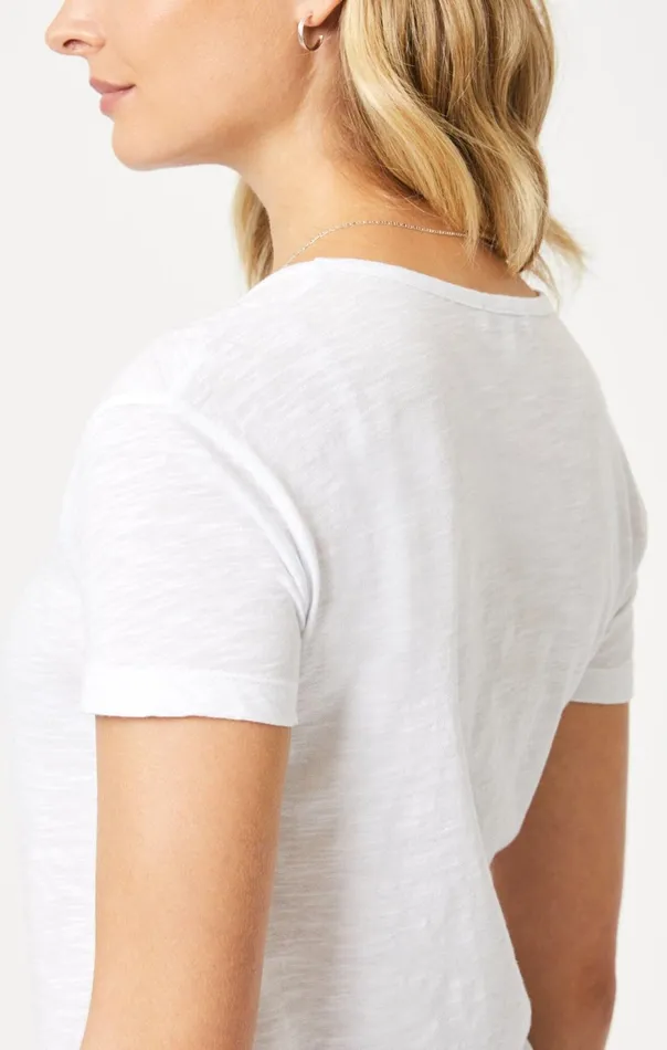 Women VNeck TShirt In White Mavi Jeans Tops and TShirts