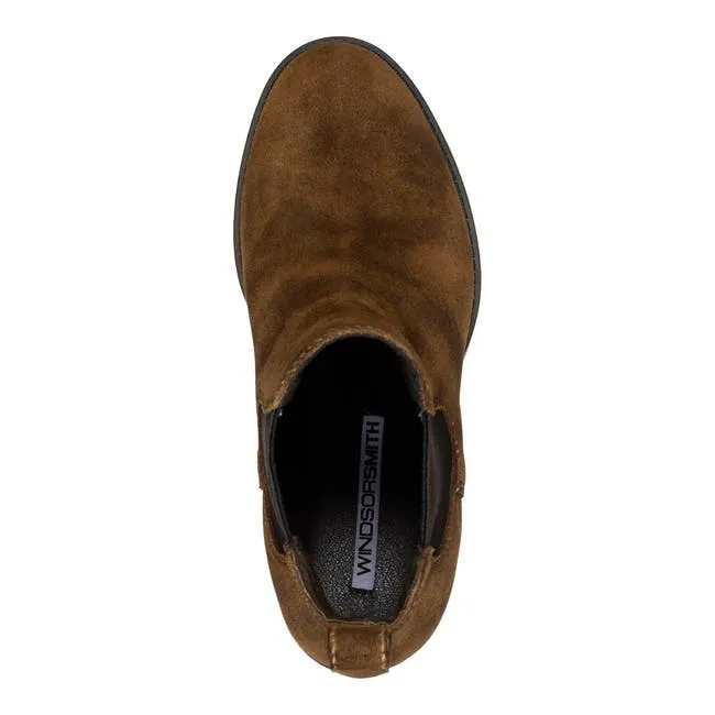 Women Varsity Tan Suede Boots Windsor Smith Boots