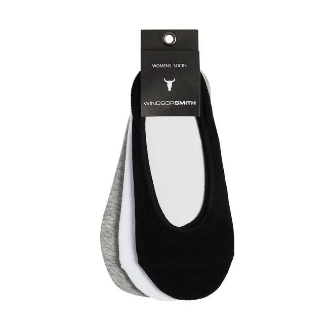 Women Women039s Invisible Sock 3pk Multi Color Windsor Smith Socks