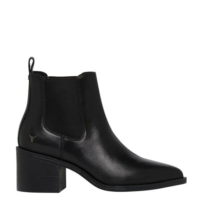 Women Wonder Black Leather Boots Windsor Smith Boots