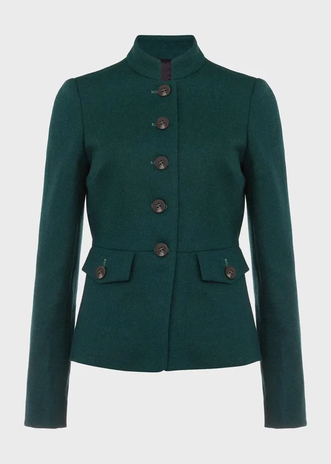 Womens Adrianna Wool Jacket Dark Ivy Green Hobbs Coats and Jackets Online