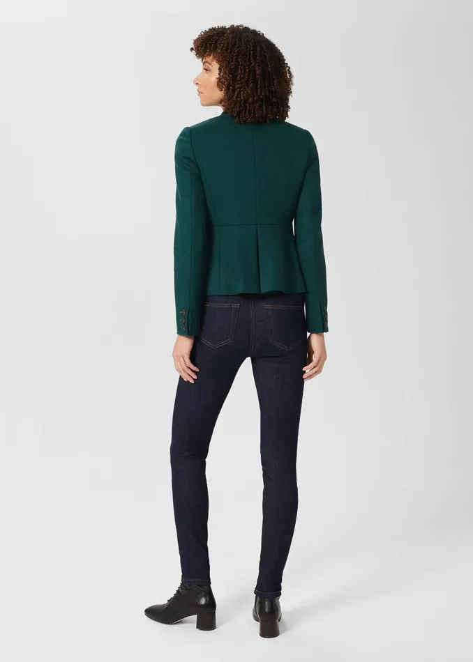 Womens Adrianna Wool Jacket Dark Ivy Green Hobbs Coats and Jackets Online