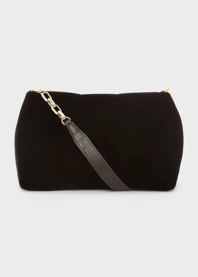Womens Clifton Velvet Clutch Bag Black Hobbs Bags Gift 4 You