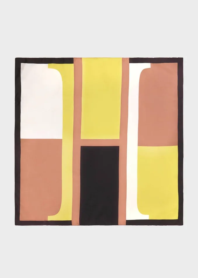 Womens Demi Silk Scarf Yellow Camel Hobbs Scarves Near Me