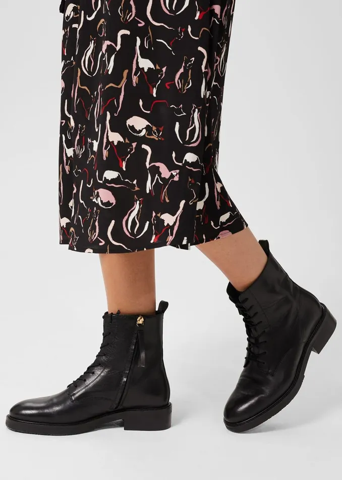 Womens Elena Leather Ankle Boots Black Hobbs Ankle Boots Cheap On Sale