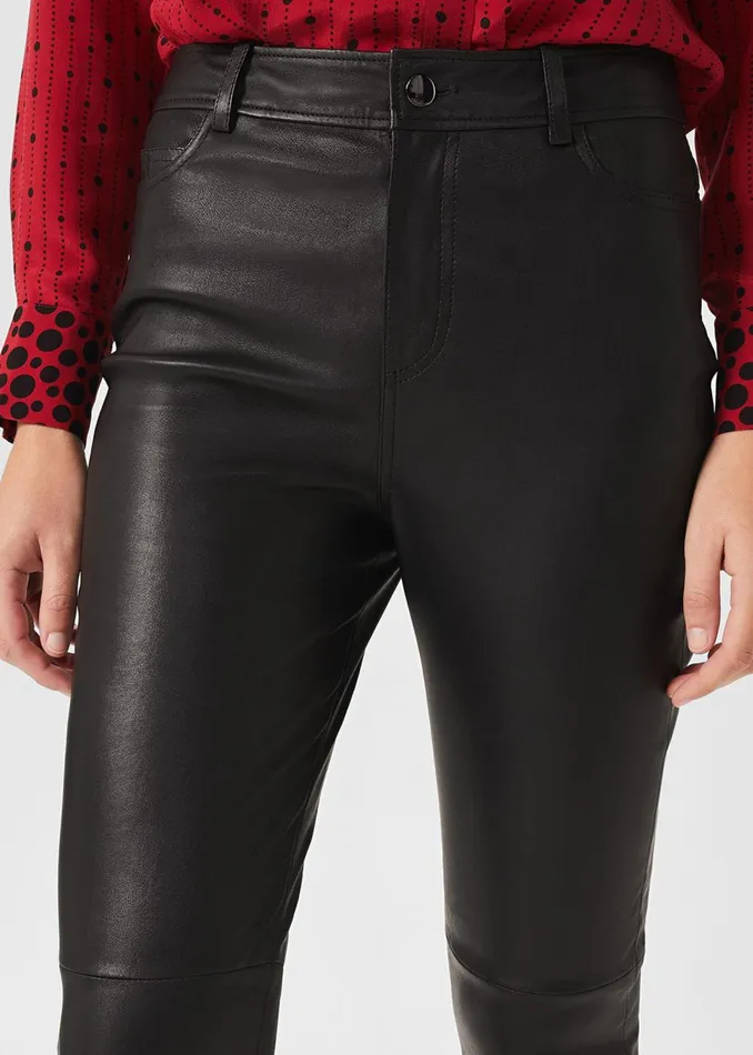 Womens Gia Stretch Leather Jean Black Hobbs Trousers
