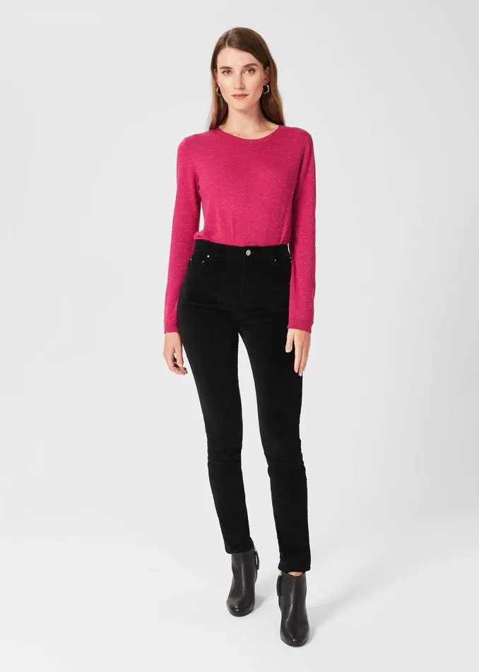 Womens Gia Velvet Jeans Black Hobbs Trousers Cheap On Sale