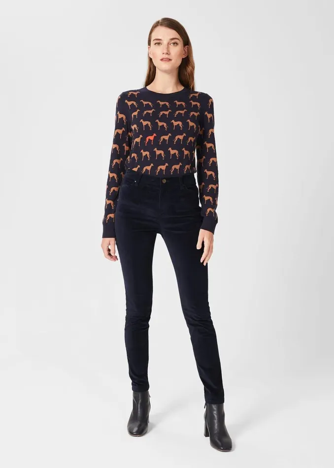 Womens Gia Velvet Jeans Midnight Hobbs Jeans Casaul