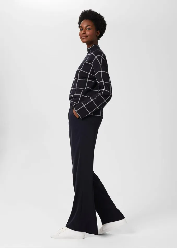 Womens Jas Wide Leg Trousers Navy Hobbs Trousers