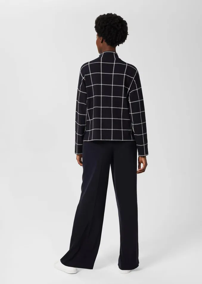 Womens Jas Wide Leg Trousers Navy Hobbs Trousers
