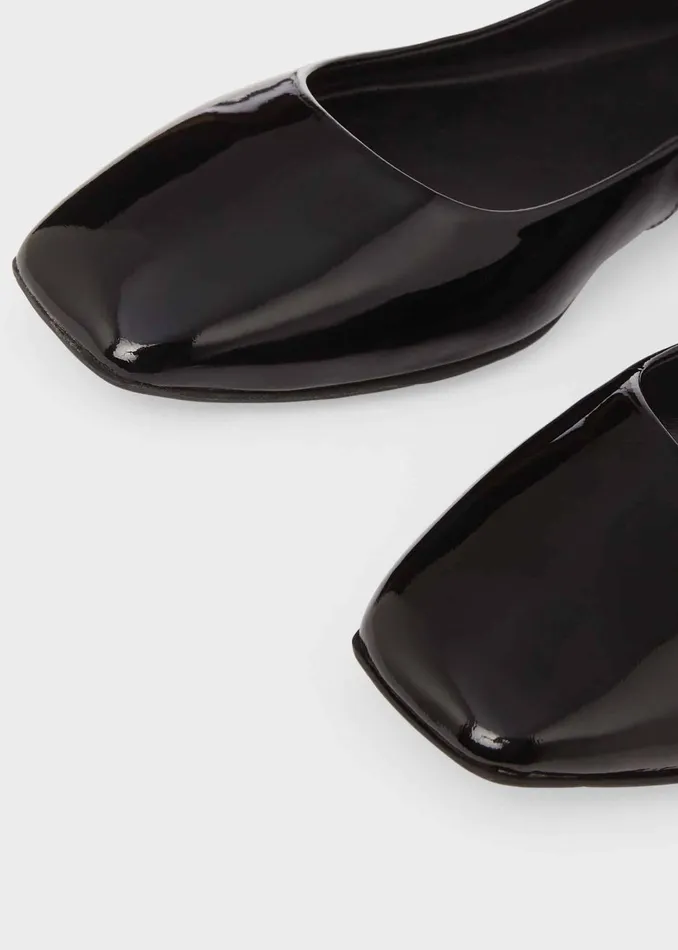 Womens Jemma Patent Ballerinas Black Hobbs Flats and Pumps Cheap On Sale