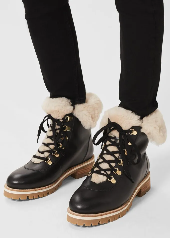 Womens Kaden Leather Ankle Boots Black Hobbs Ankle Boots Cheap On Sale