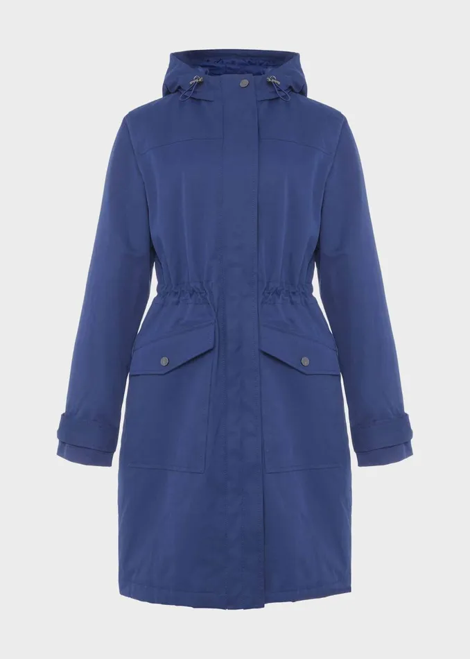 Womens Kyra Waterproof Coat With Hood Deep Blue Hobbs Coats and Jackets Online