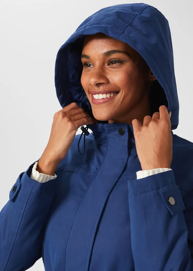 Womens Kyra Waterproof Coat With Hood Deep Blue Hobbs Coats and Jackets Online