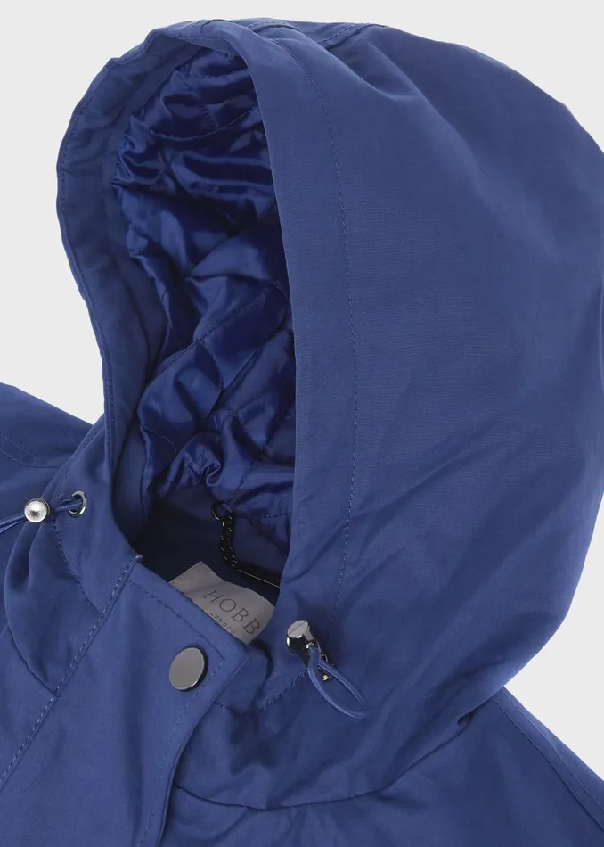 Womens Kyra Waterproof Coat With Hood Deep Blue Hobbs Coats and Jackets Online