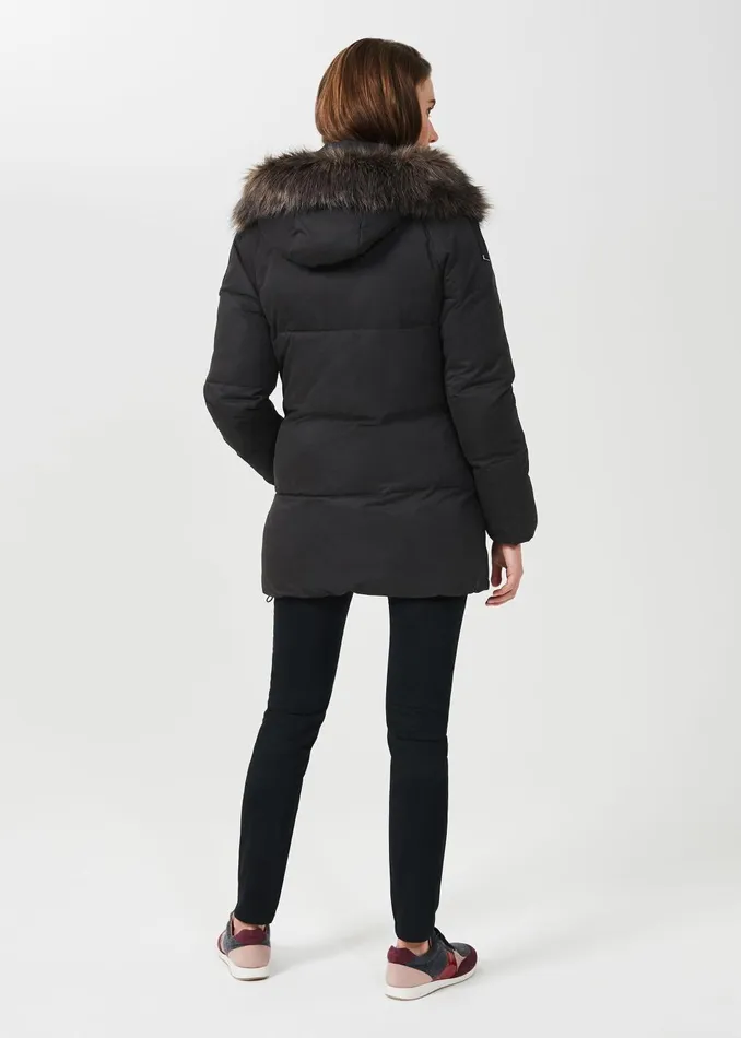 Womens Lexie Puffer Jacket With Hood Washed Black Hobbs Coats and Jackets On Sale