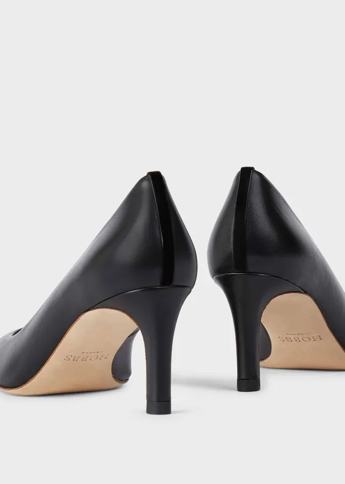 Womens Lizzie Leather Stiletto Court Shoes Black Hobbs Heels Cheap On Sale