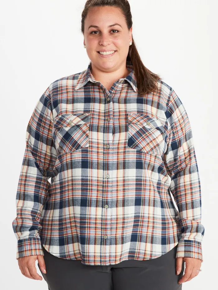 Womens LongSleeve Shirts Marmot Bridget LongSleeve Flannel Shirt Plus Dark Indigo Womens LongSleeve Shirts Marmot Bridget LongSleeve Flannel Shirt Plus Dark Indigo
