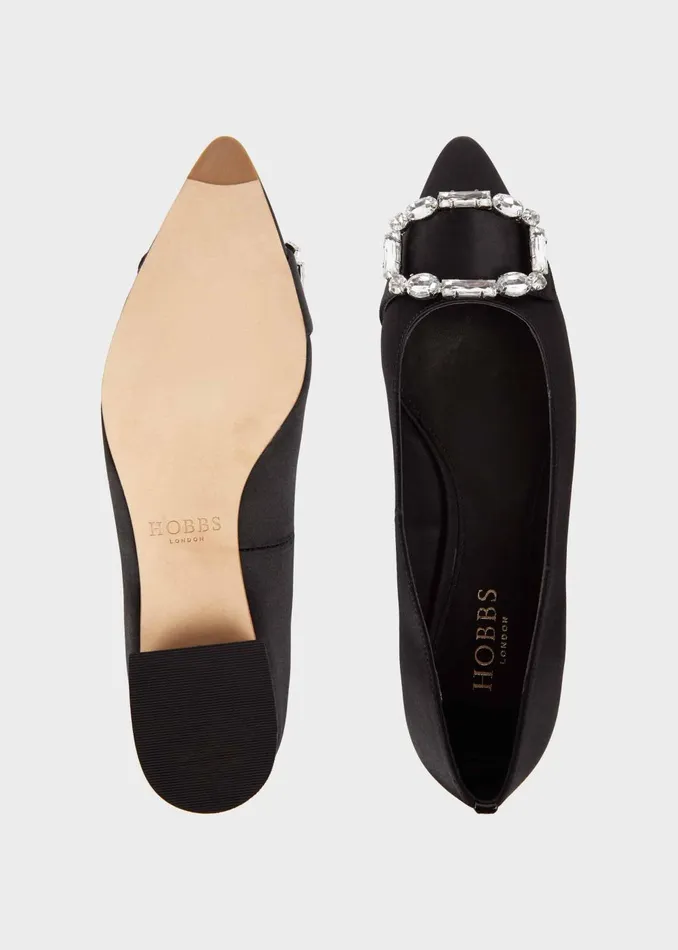 Womens Lucinda Flat Shoes Black Hobbs Flats and Pumps Popular