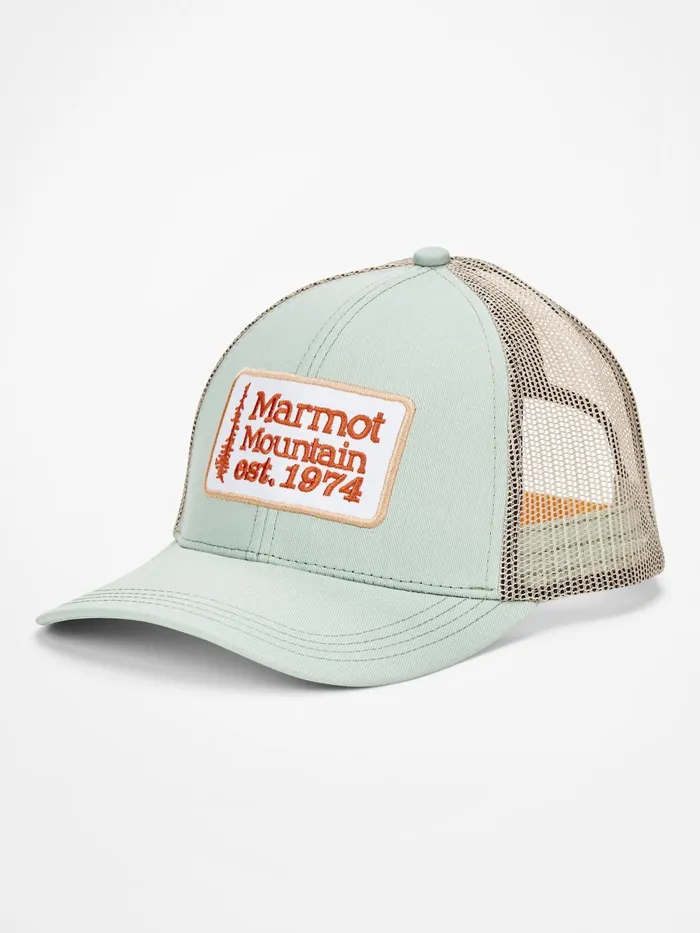 WomensMens Hats Caps And Beanies Marmot Retro Trucker Hat Crushed MintWarm Sands WomensMens Hats Caps And Beanies Marmot Retro Trucker Hat Crushed MintWarm Sands