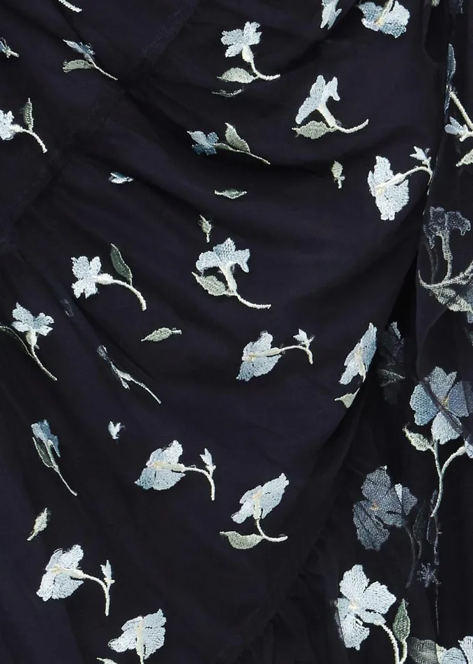 Womens Petite Bethany Embroidered Floral Dress Navy Multi Hobbs Dresses Online