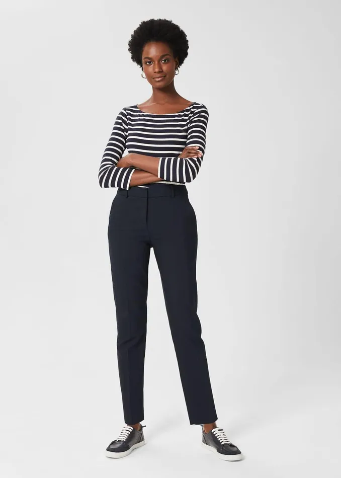 Womens Quin Tapered Trouser Navy Hobbs Trousers