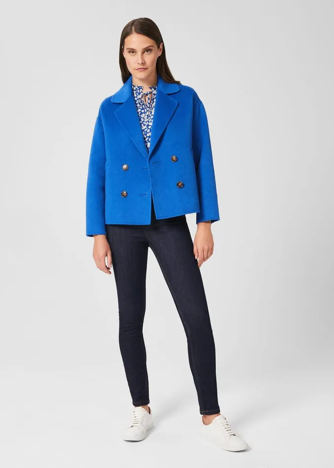 Womens Rosanna Wool Blend Coat Royal Blue Hobbs Coats and Jackets Popular