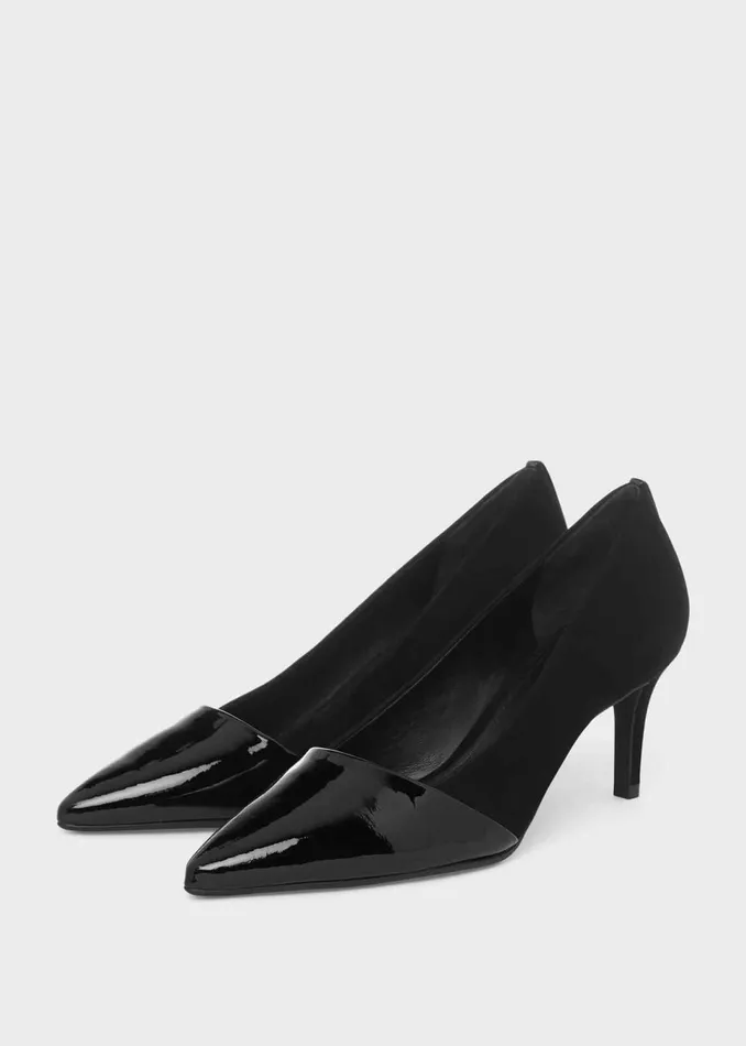 Womens Rowan Suede Court Shoes Black Hobbs Heels Casaul