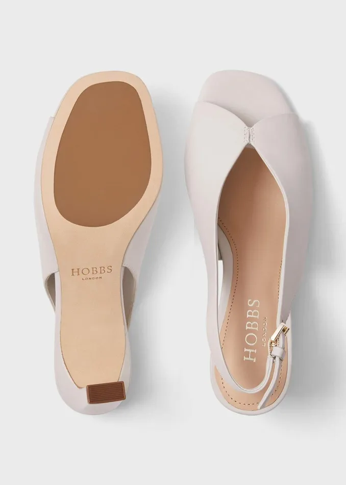 Womens Sarah Leather Sandals Ivory Hobbs Heels On Sale