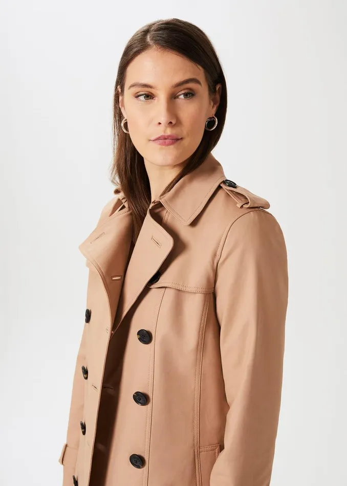 Womens Saskia Water Resistant Trench Coat Tan Hobbs Coats and Jackets Near Me