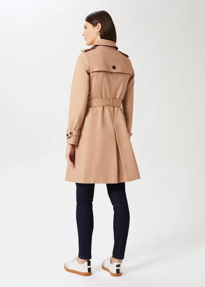 Womens Saskia Water Resistant Trench Coat Tan Hobbs Coats and Jackets Near Me