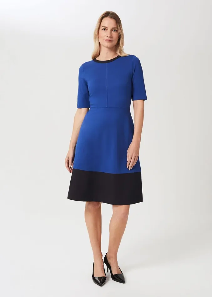 Womens Simona Ponte Jersey Fit And Flare Dress Ocean Blue Navy Hobbs Dresses Online Womens Simona Ponte Jersey Fit And Flare Dress Ocean Blue Navy Hobbs Dresses Online