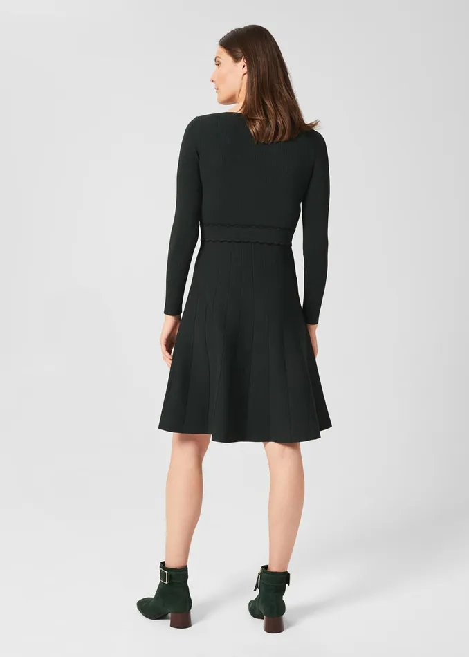 Womens Tali Knitted Dress Deep Green Hobbs Dresses Gift Ideas