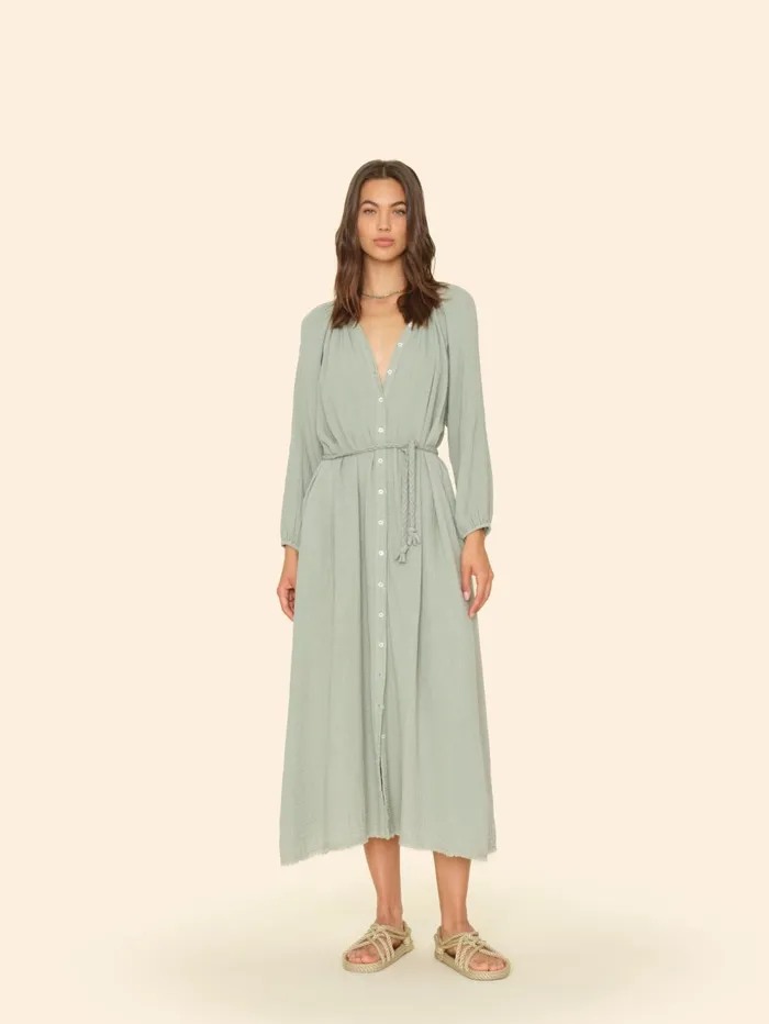 XRENA Aqua Grey Andrea Dress Women Dresses