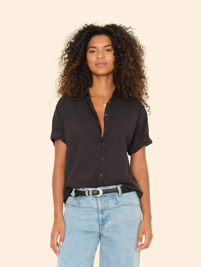 XRENA Black Channing Shirt Women Shirts XRENA Black Channing Shirt Women Shirts