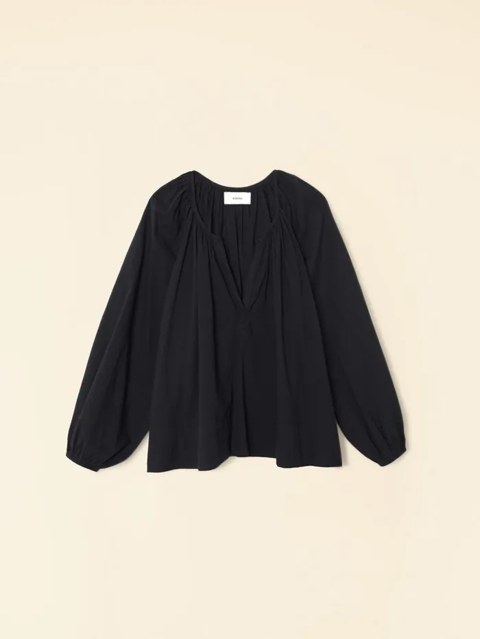 XRENA Black Harris Top Women Tops