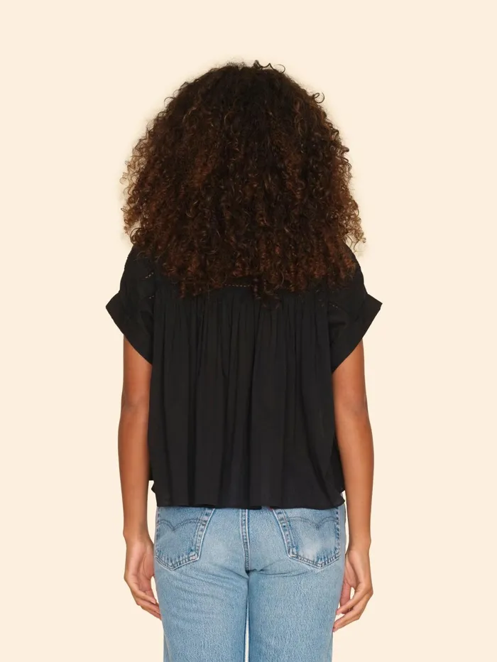 XRENA Black Louelle Top Women Tops XRENA Black Louelle Top Women Tops