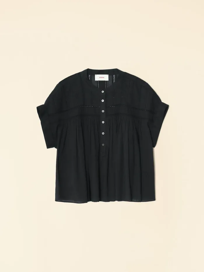 XRENA Black Louelle Top Women Tops XRENA Black Louelle Top Women Tops