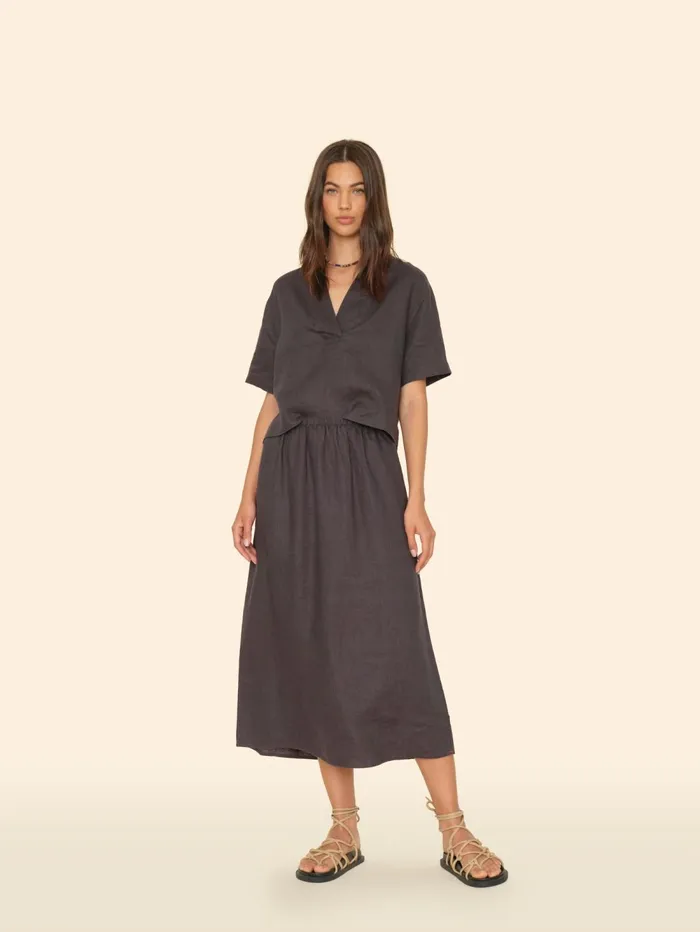XRENA Black Quartz Loretta Skirt Women Skirts