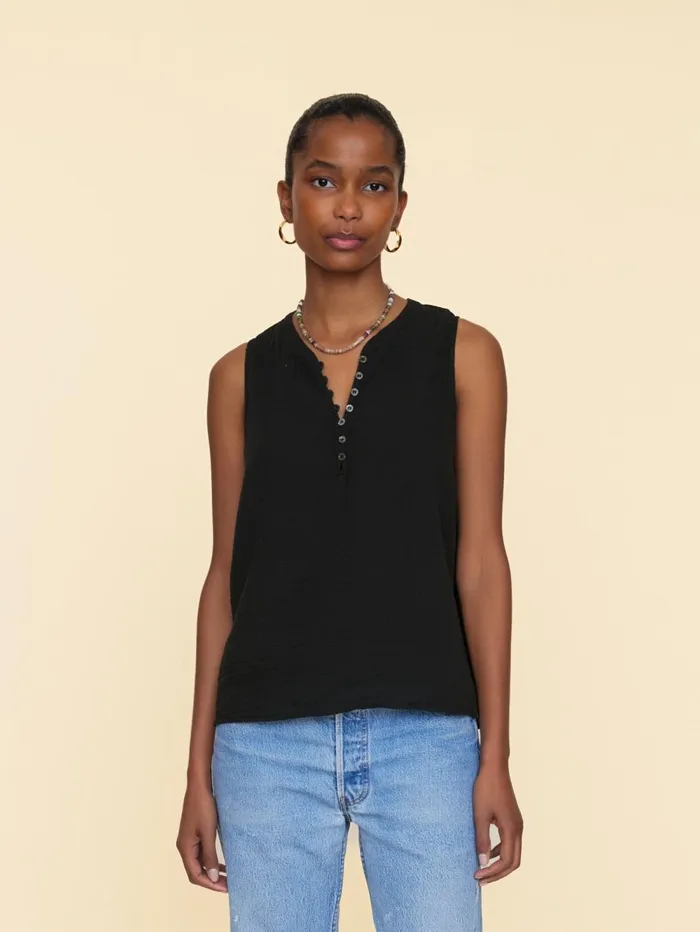 XRENA Black Tish Top Women Tops XRENA Black Tish Top Women Tops