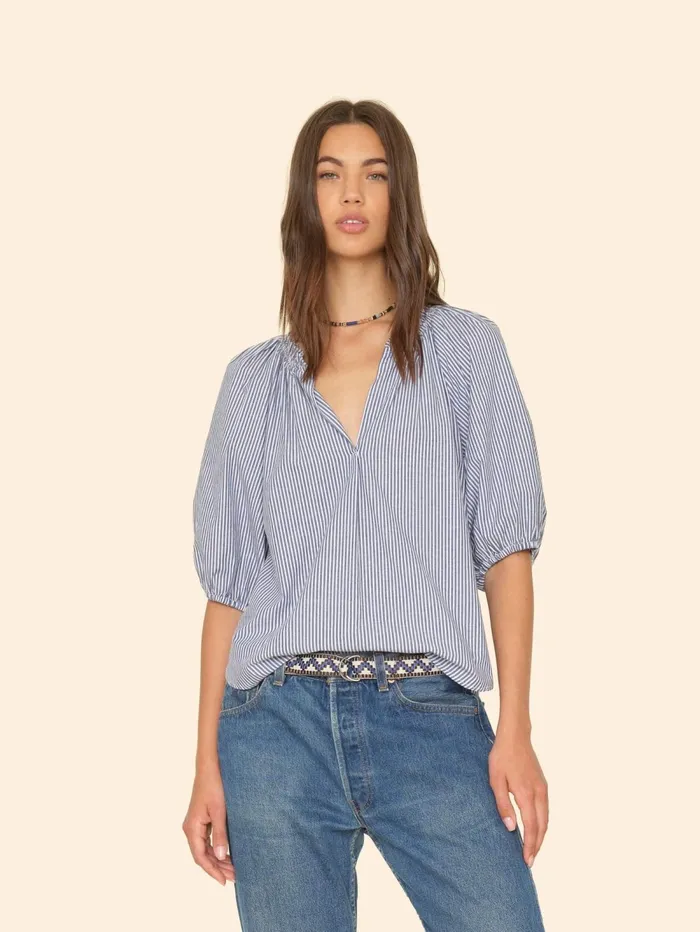 XRENA Blue Ink Jules Top Women Tops